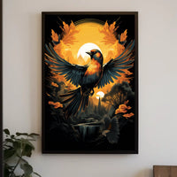 Sunset Symphony A BirdS Journey Poster
