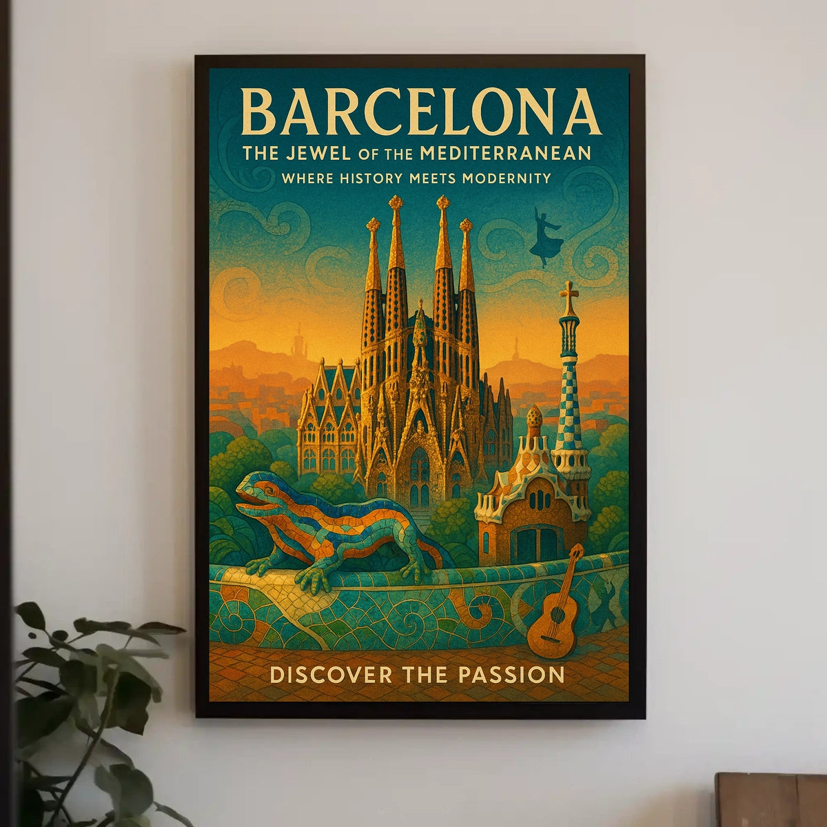 Barcelona The Jewel of the Mediterranean Poster