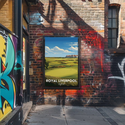Royal Liverpool Golf Course Travel Poster