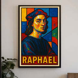 Raphael Mosaic Portrait Poster