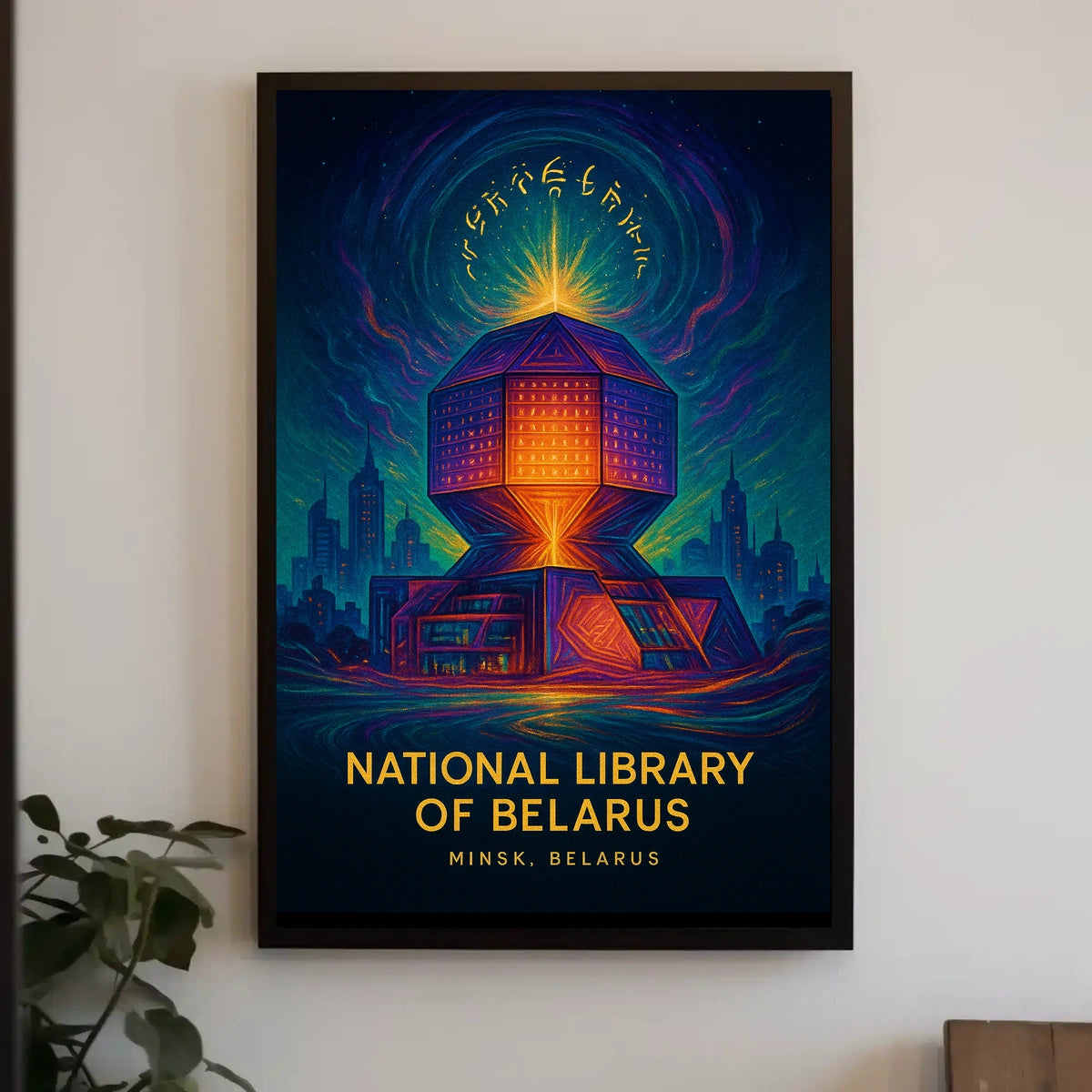National Library of Belarus Architectural Marvel Poster