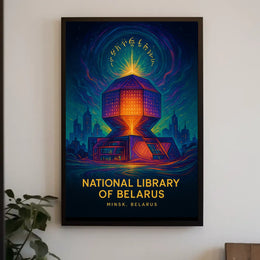 National Library of Belarus Architectural Marvel Poster