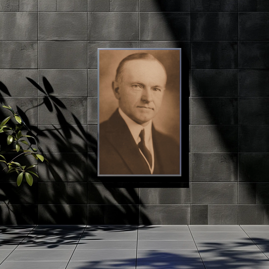 Calvin Coolidge 30th President Sepia Photo