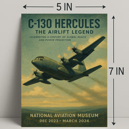 C-130 Hercules Airlift Legend Poster PosterGoat