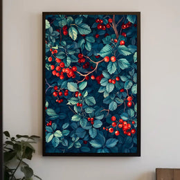 Vibrant Foliage and Berries Wall Art