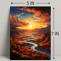Sunset Over The Canyon Poster
