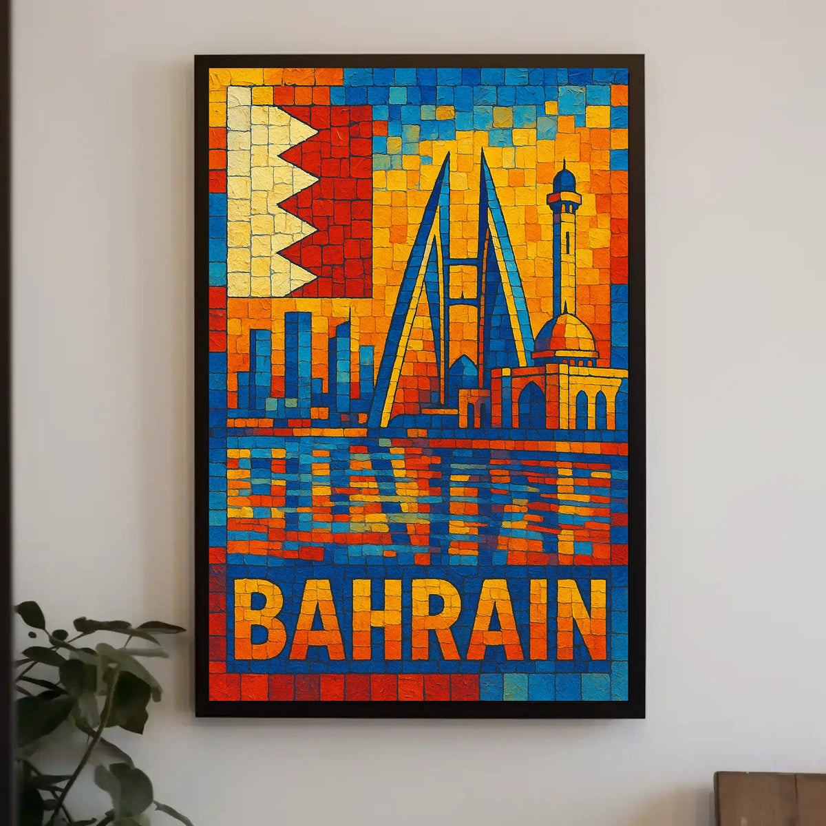 Bahrain Mosaic Art Poster