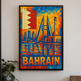 Bahrain Mosaic Art Poster