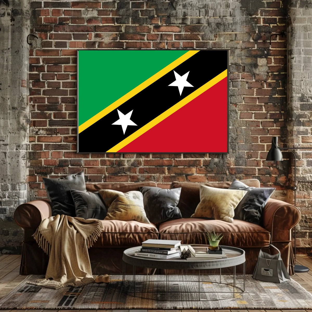 Saint Kitts and Nevis Flag Poster
