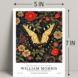 William Morris Artistic Butterfly Vintage Cultural or Heritage Poster