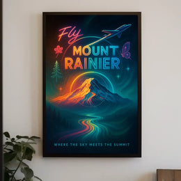 Mount Rainier Adventure Travel Poster