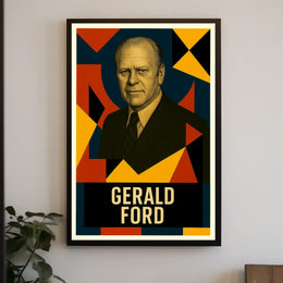 Gerald Ford 38th President of the United States Abstract Pop Poster