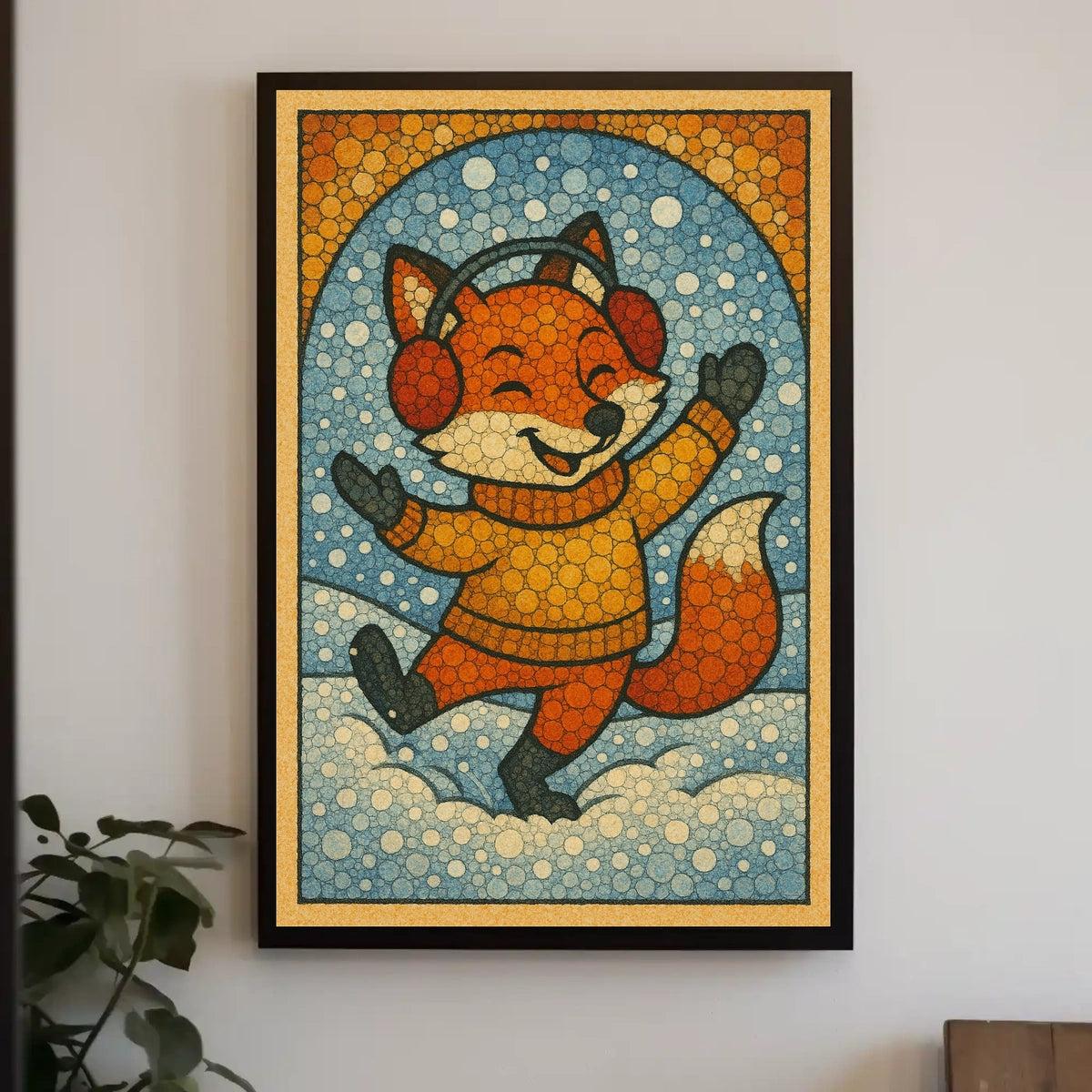 Winter Fox Joy Poster