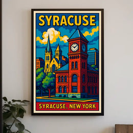 Syracuse, New York Architectural Charm Poster