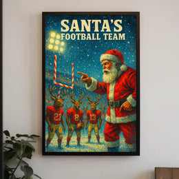 Santa Coaches Reindeer in Festive Football Scene
