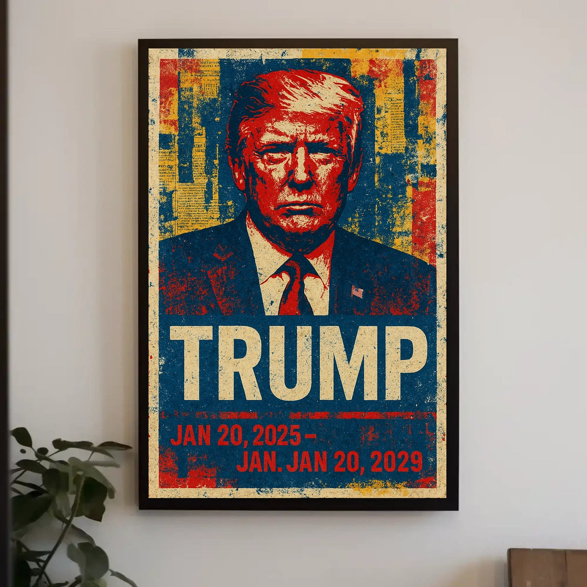 Donald Trump 47th President of the United States Street Art Mashup Poster