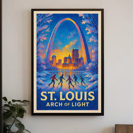 St. Louis Arch Of Light Poster