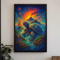 Galapagos Islands Wildlife Adventure Poster: Surreal Art