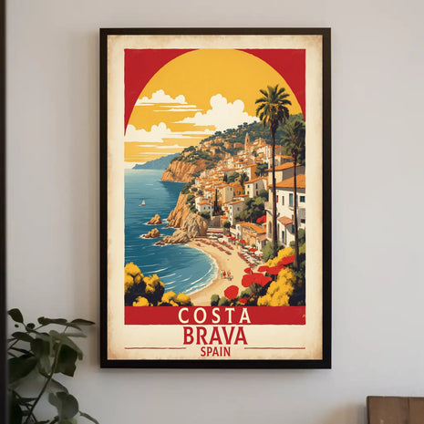 Costa Brava Spain Vintage Travel Poster