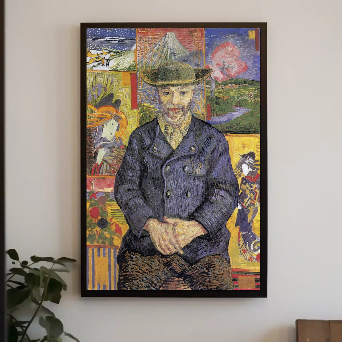 Portrait Of A Man In A Vibrant Collage Poster