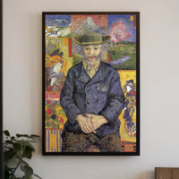Portrait Of A Man In A Vibrant Collage Poster