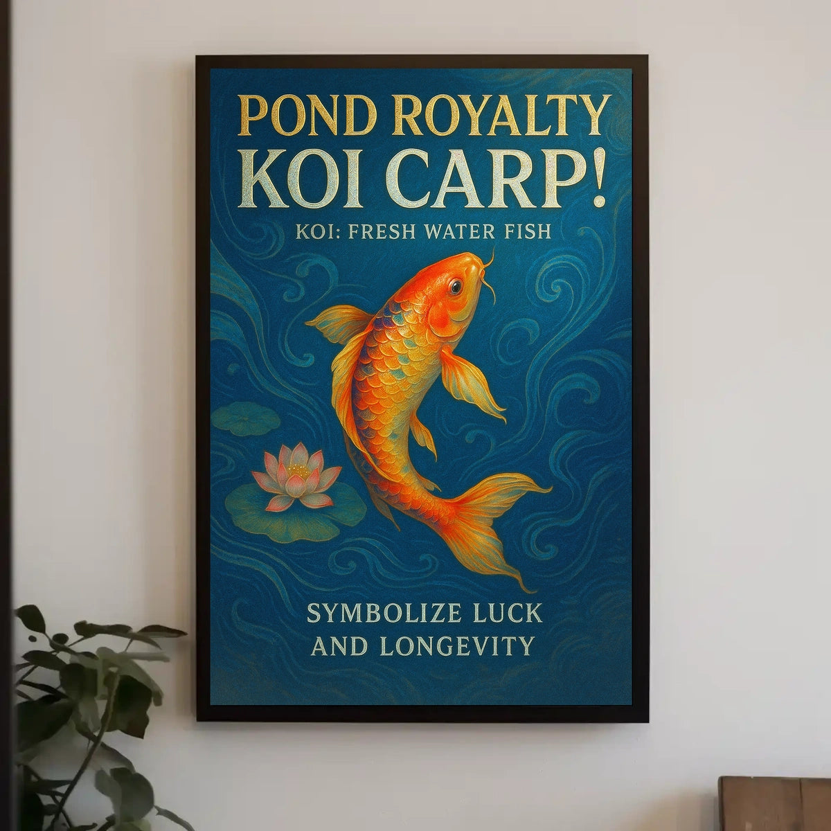 Pond Royalty Koi Carp Poster