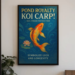 Pond Royalty Koi Carp Poster
