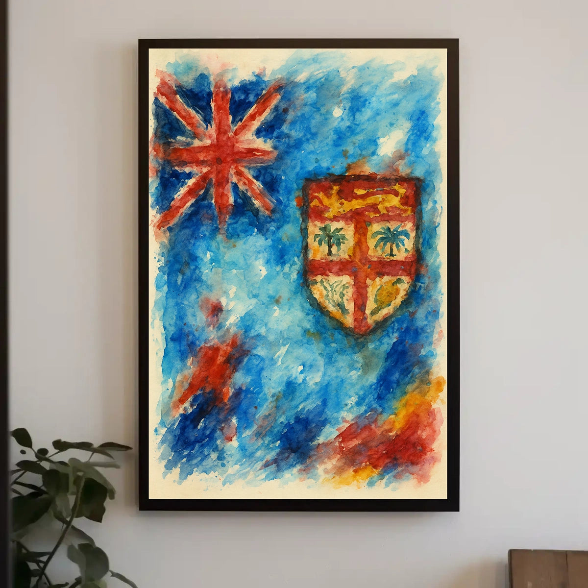 Vibrant Watercolor Flag Poster