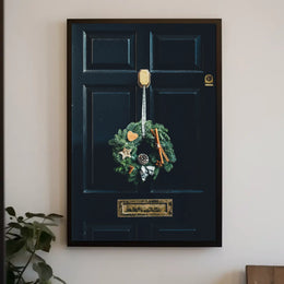 Christmas Wreath Holiday Spirit Artistic Poster