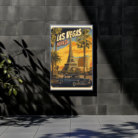 Las Vegas Retro Poster Vintage Style Poster