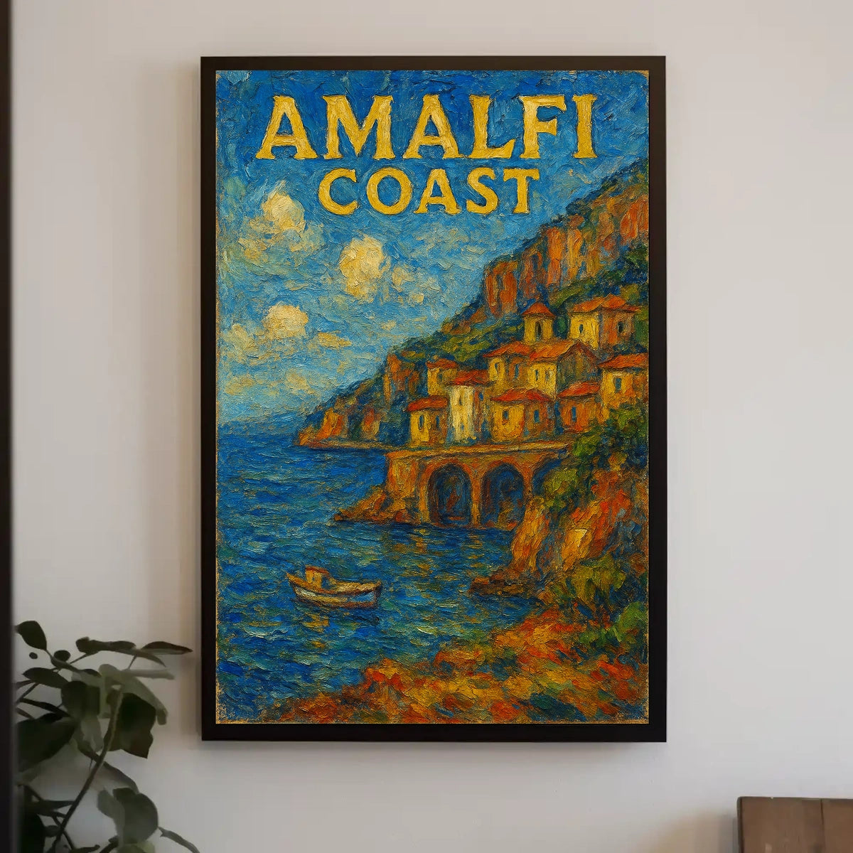 Amalfi Coast Poster Wall Art 18x24 Travel Gift Print