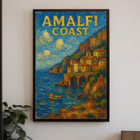 Amalfi Coast Poster Wall Art 18x24 Travel Gift Print