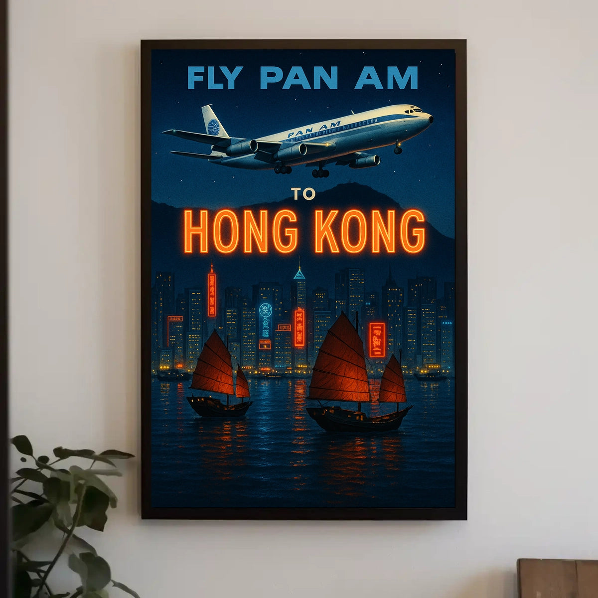 Fly to Hong Kong Poster