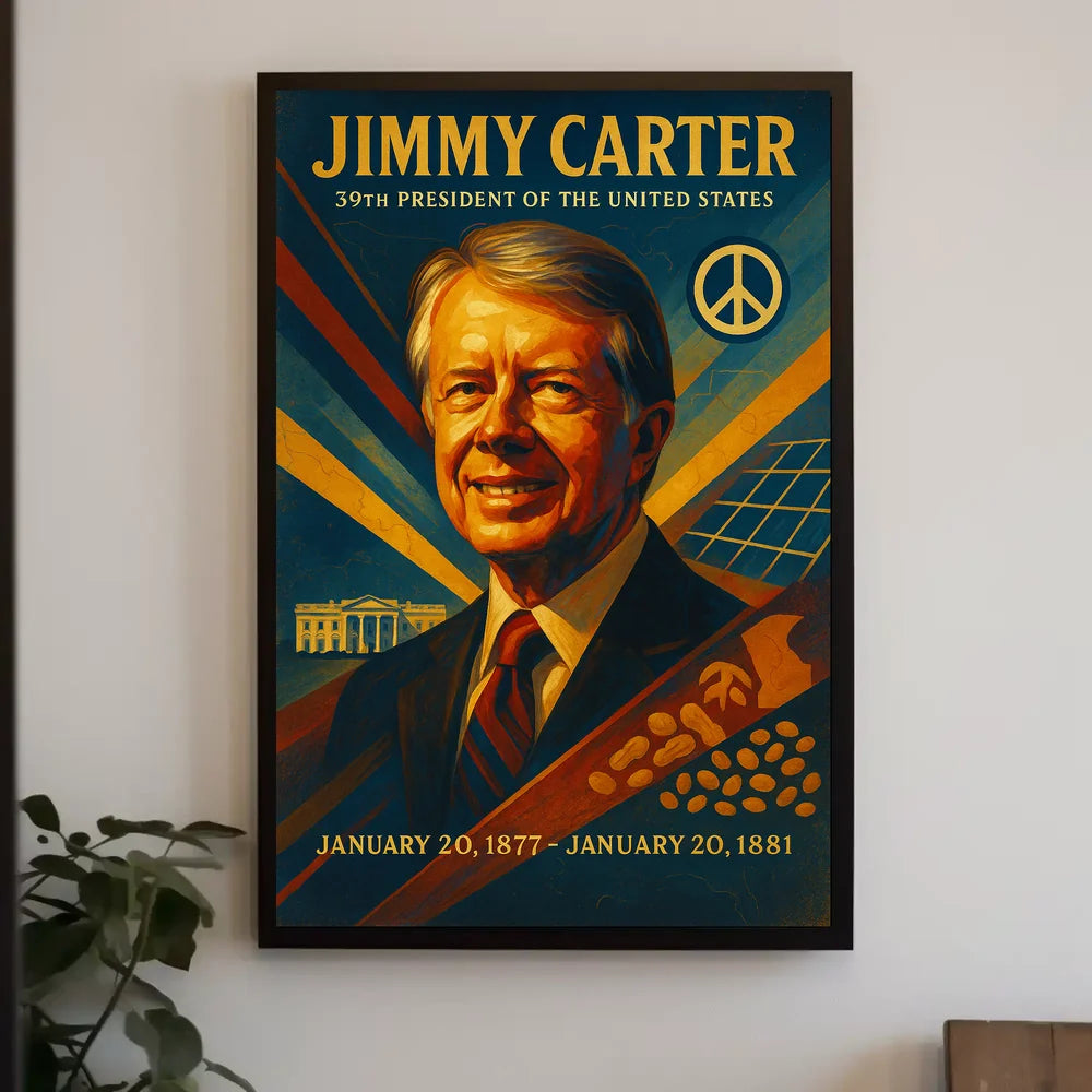 Jimmy Carter Vintage Presidential Historical or Presidential Poster PosterGoat