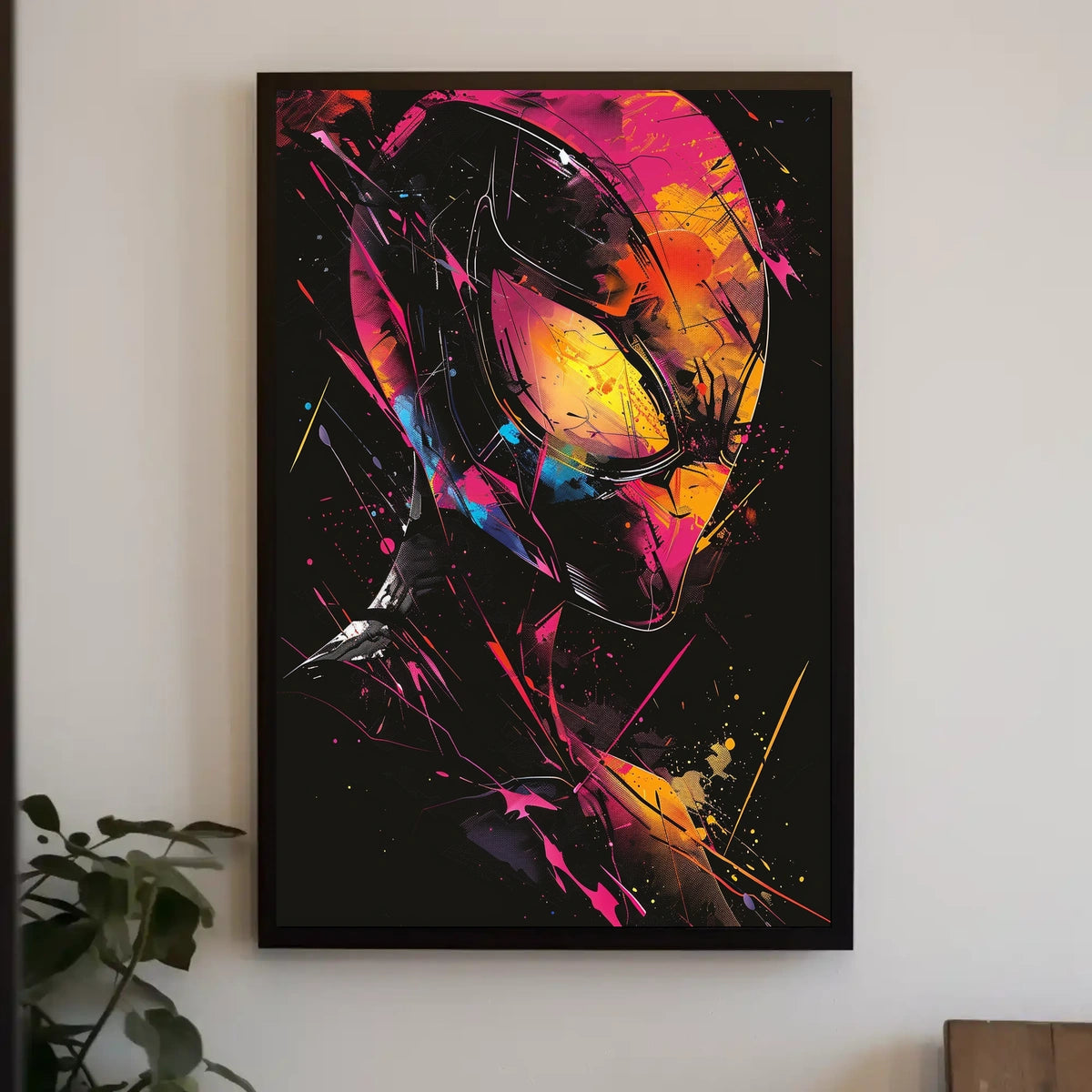 Spider Hero Abstract Art Poster: Vibrant Colors