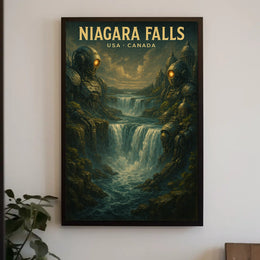 Niagara Falls Steampunk SciFi Collectors Poster