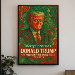 Donald Trump Abstract Christmas Political Poster
