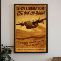 B-24 Liberator Vintage Art WWII Poster