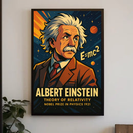 Einstein Relativity Vintage Science Scholar Poster