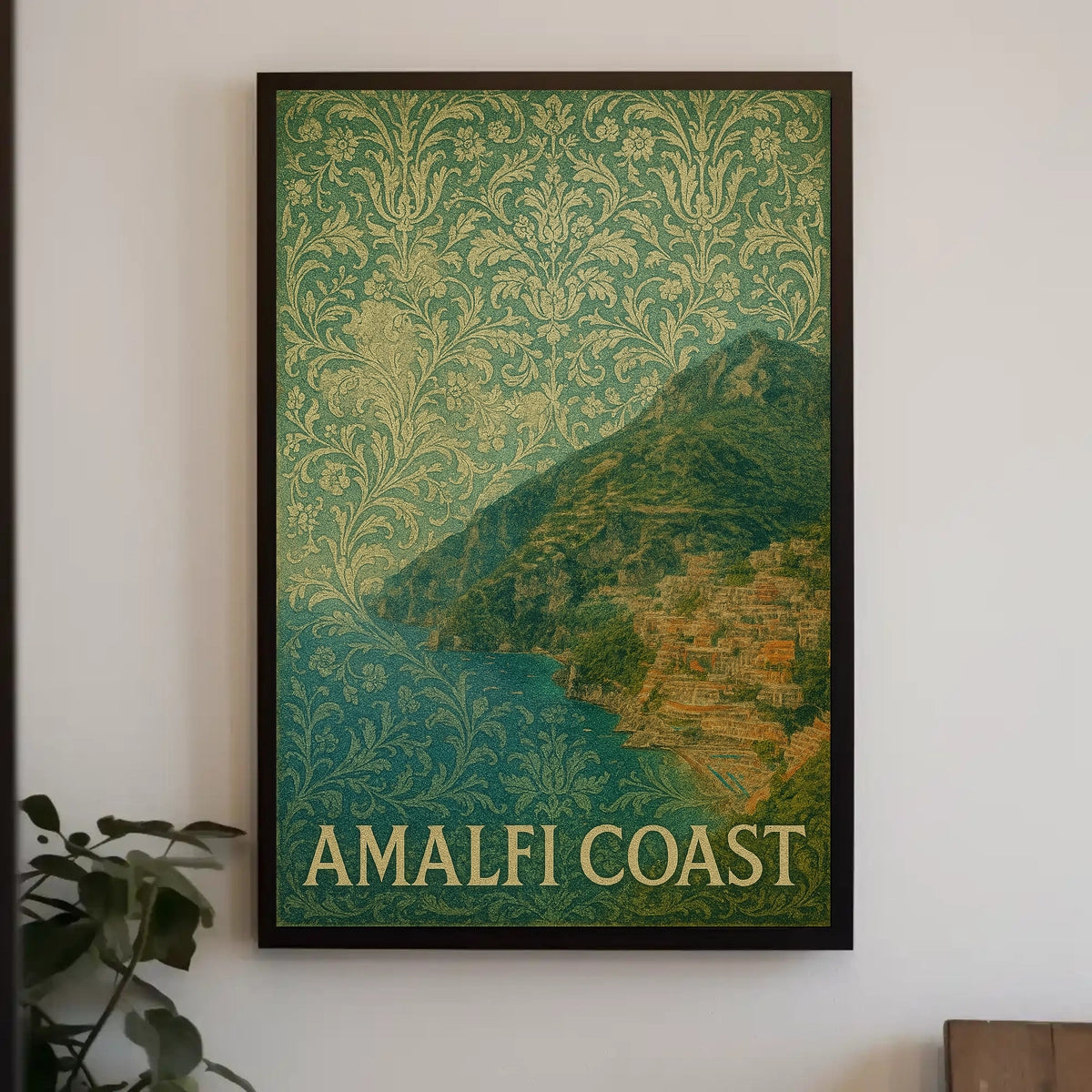 Amalfi Coast Poster Wall Art Coastal Decor For Home