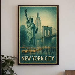 Iconic New York City Vintage Poster For Home Decor Fans