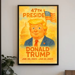 Donald Trump Optimism Pop Art Patriotic Poster