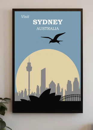 Visit Sydney Australia Travel Poster