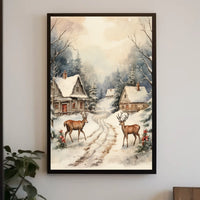Winter Wonderland Scene Poster