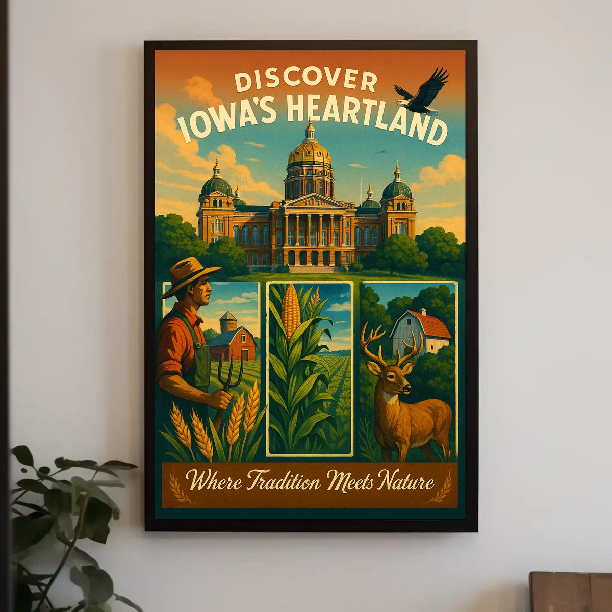 Discover Iowas Heartland Poster