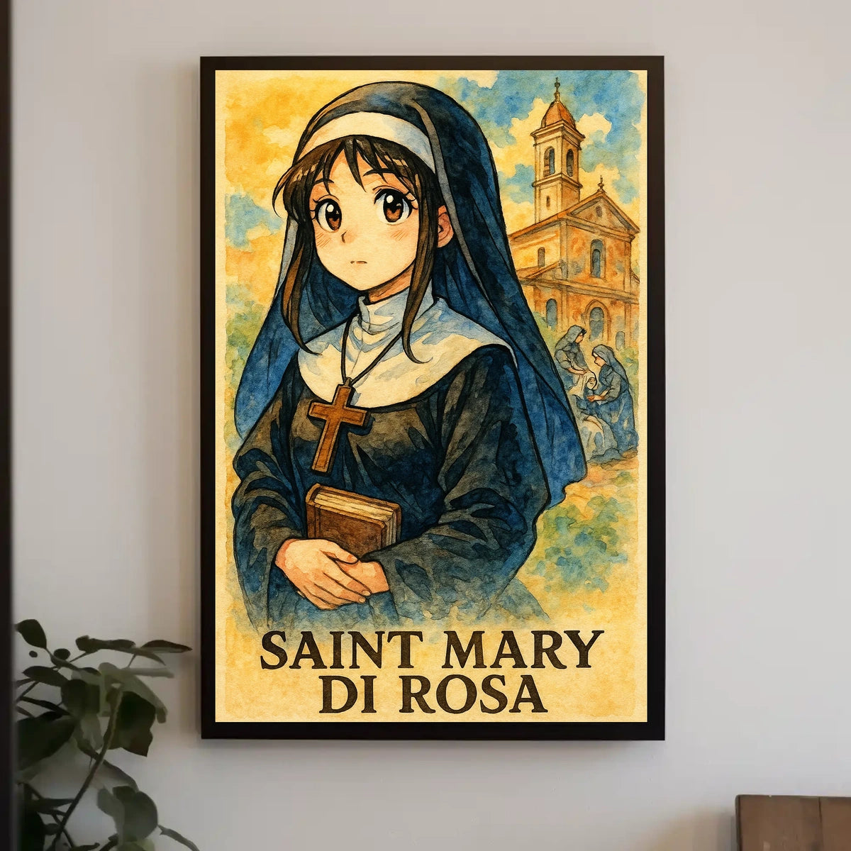 Saint Mary Di Rosa Cathedral Heritage City History Poster
