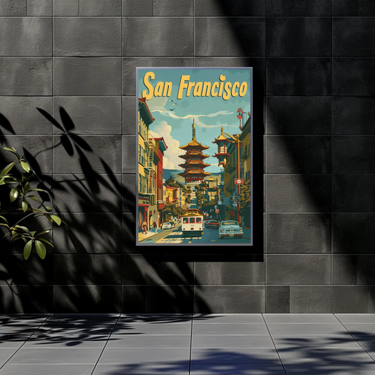 San Francisco Chinatown Vintage Poster
