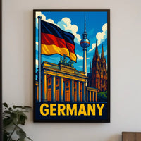 Germany Iconic Landmarks Poster