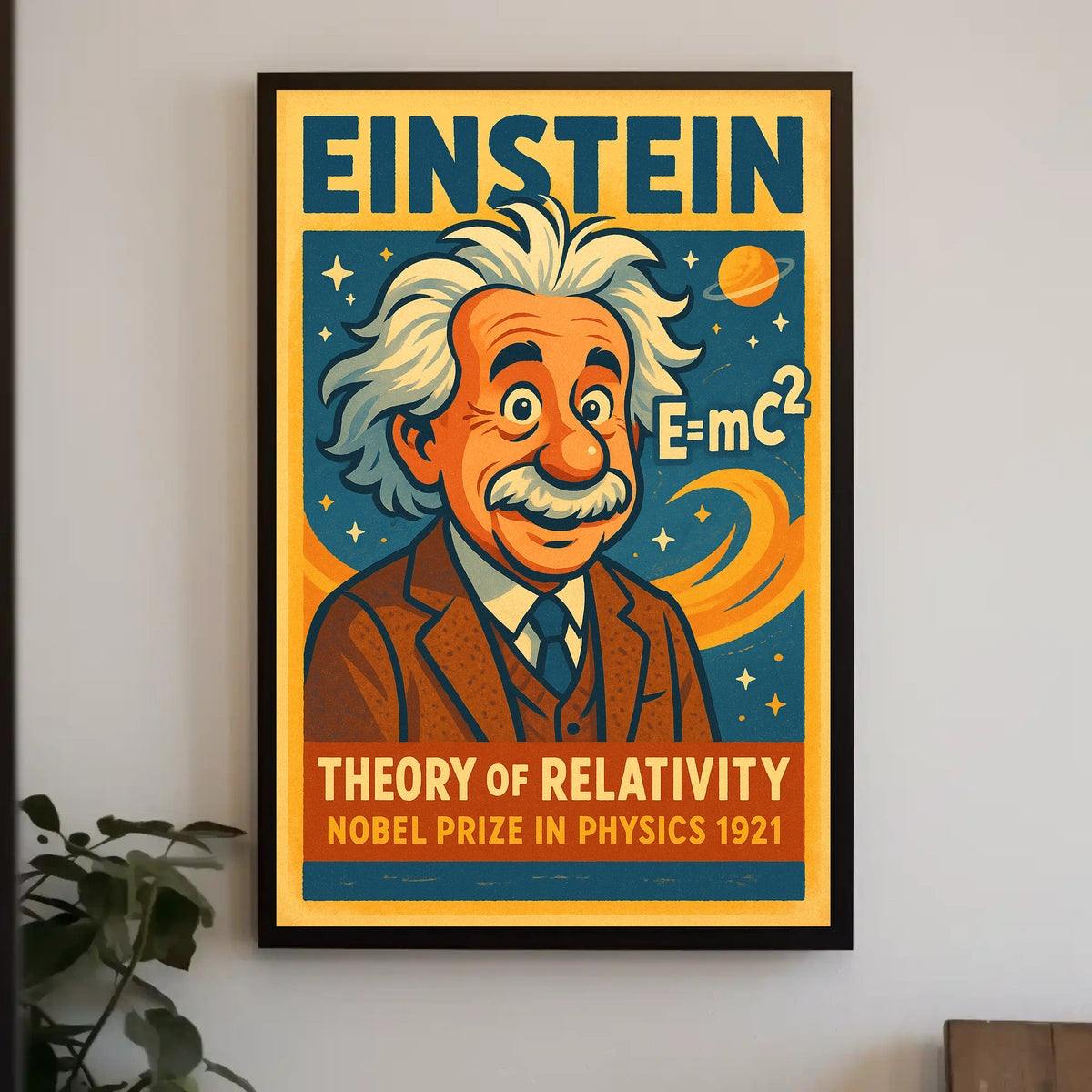 Albert Einstein Relativity Scenic Inspiration Poster