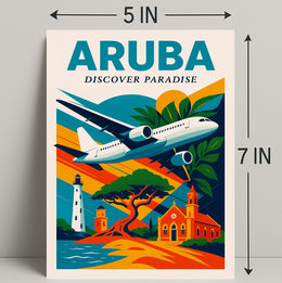 Discover Paradise in Aruba Poster PosterGoat